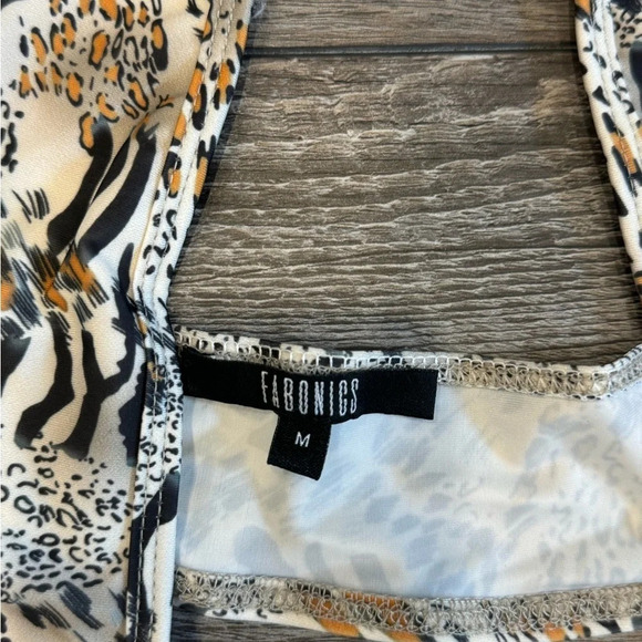 NWT Women One-piece Swimsuit Bodysuit Bikini Monokini Open Back Leopard Print - Picture 3 of 7